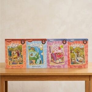 Kids Book Set - Fire, Mail, Tea, Citrus - Multi early reading educational
